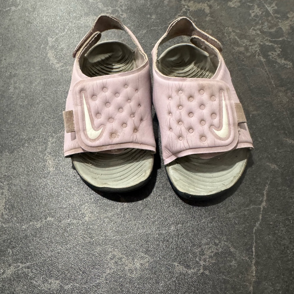 Pink Slide Sandals with Logo